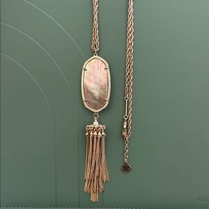 Elegant Gold Tassel Pendant Necklace